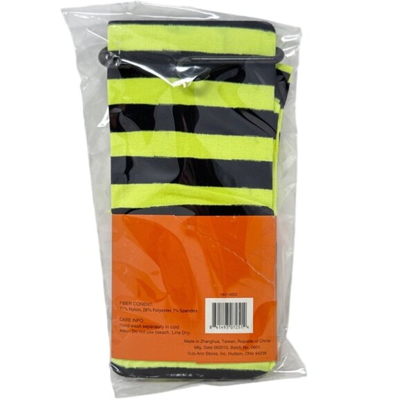 Holiday Inspirations Child Stripe Tights - Black & Yellow 71% Nylon 28% Polyeste - Picture 2 of 2
